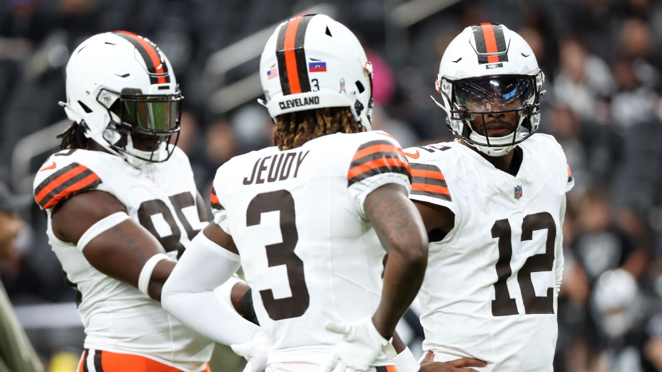 Browns' Shedeur Sanders, Jerry Jeudy downplay sideline spat - ESPN