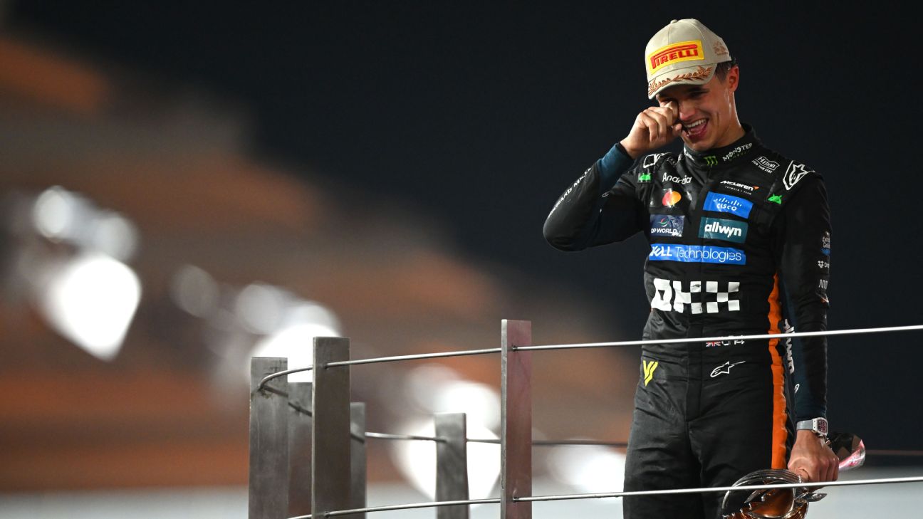 Emotional Lando Norris celebrates 1st F1 title: 'I didn't think I'd cry' -  ESPN