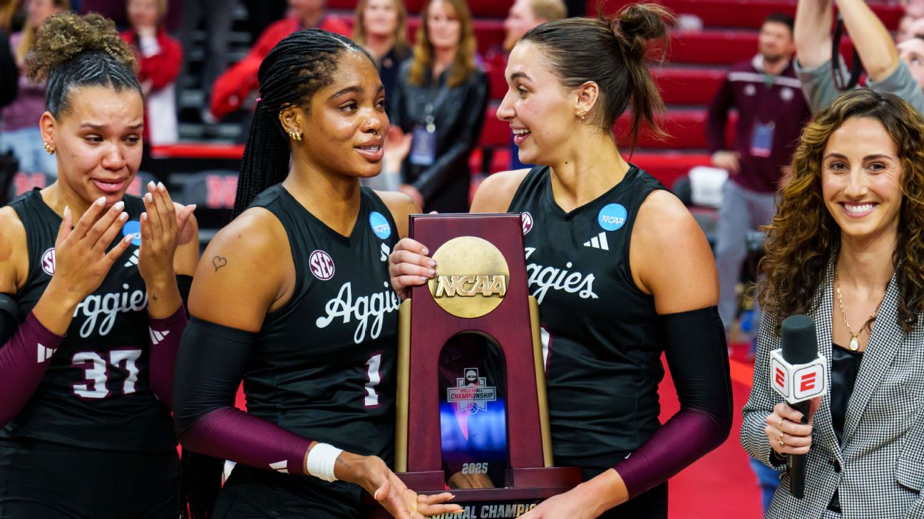 <a href="https://www.espn.com/college-sports/story/_/id/47309049/texas-upsets-nebraska-reach-national-semifinals-ncaa-women-volleyball-tournament" target="_blank">Aggies shock unbeaten volleyball No. 1 Huskers</a>