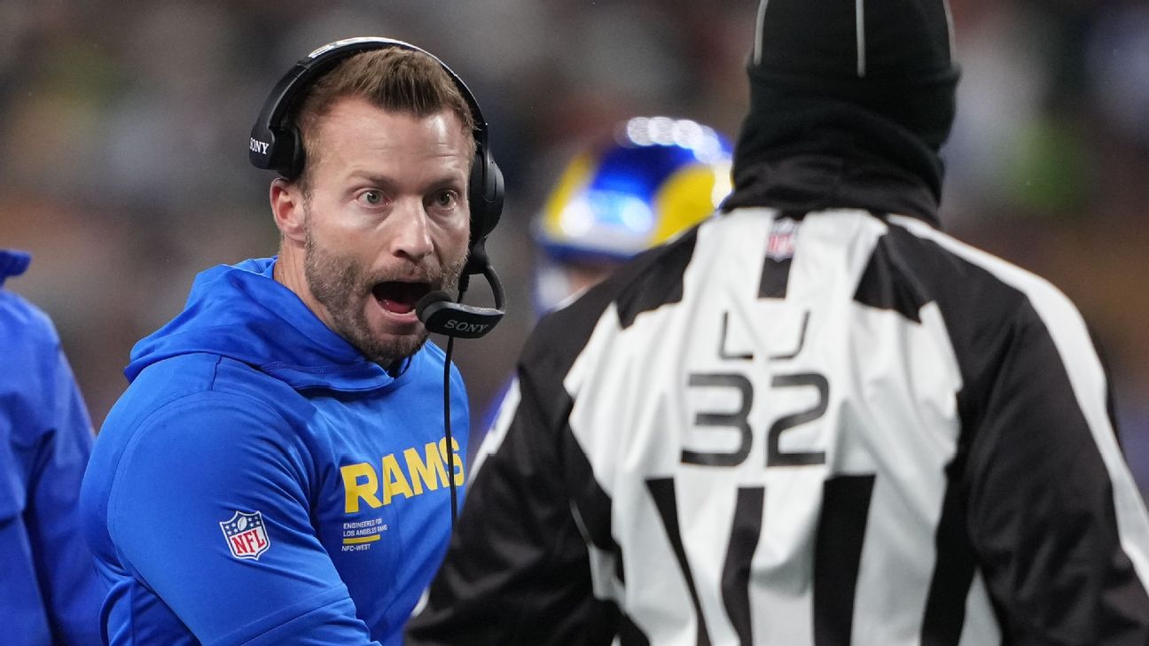 <a href="https://www.espn.com/nfl/story/_/id/47354685/sean-mcvay-rams-question-overturned-call-2-point-attempt" target="_blank">McVay: Reversed 2-point call not one I’ve seen</a>