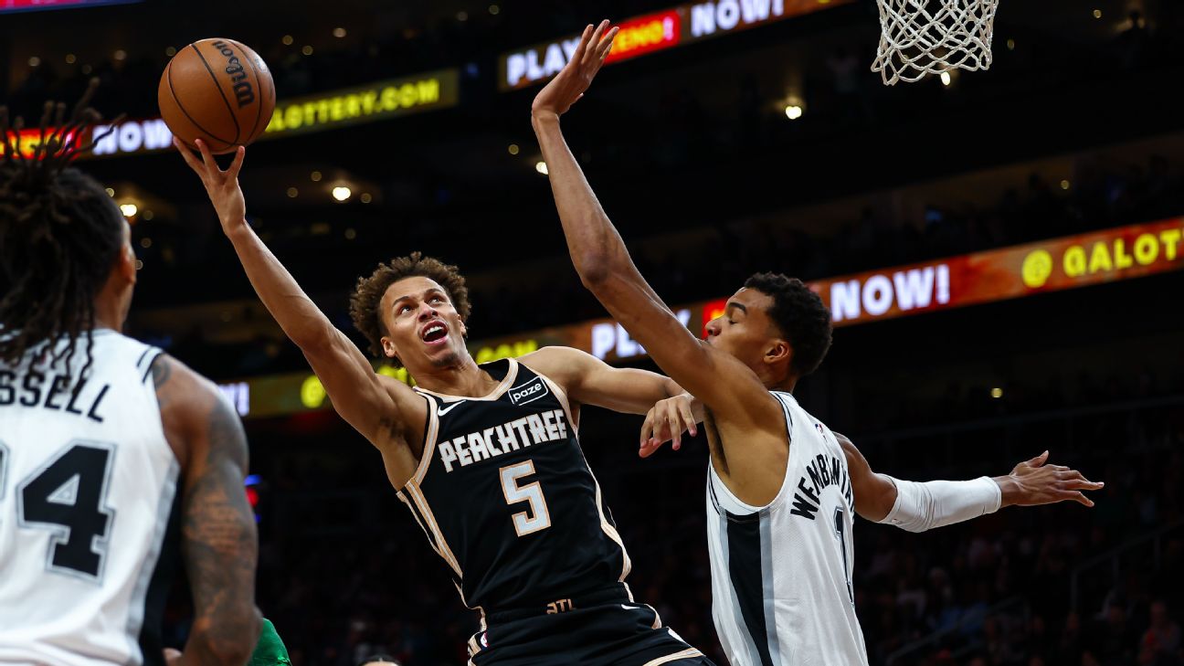 <a href="https://www.espn.com/nba/story/_/id/47363798/spurs-wembanyama-records-100th-straight-game-block" target="_blank">Wemby blocks shot in historic 100th straight game</a>