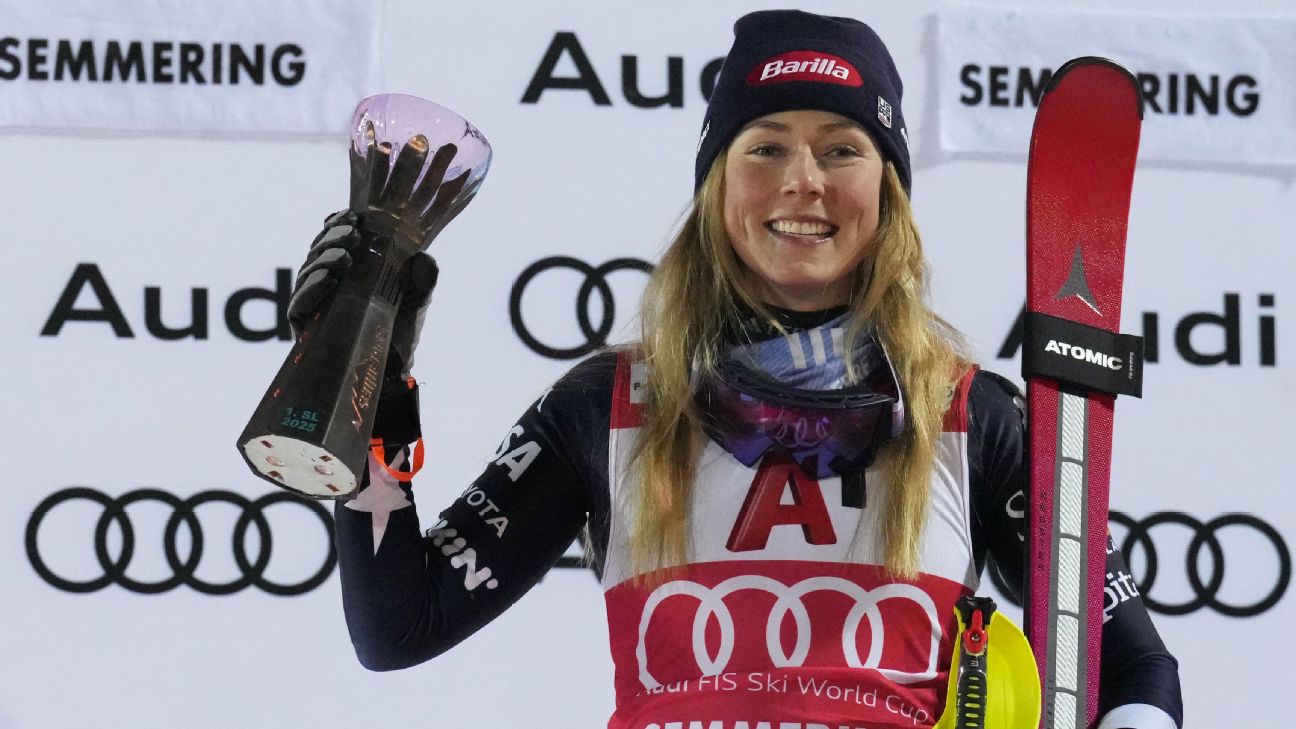 Mikaela Shiffrin rallies to extend World Cup slalom win streak