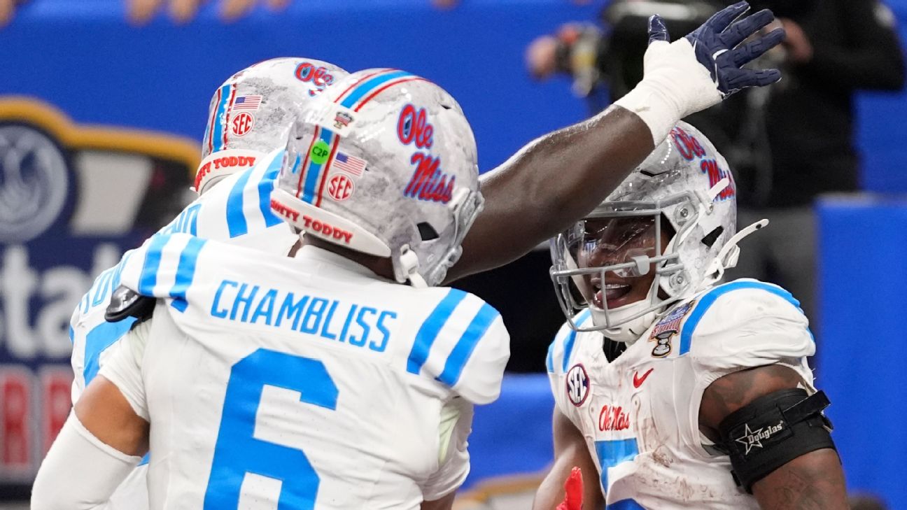 Ole Miss edges Georgia in Sugar Bowl, advances to CFP semis