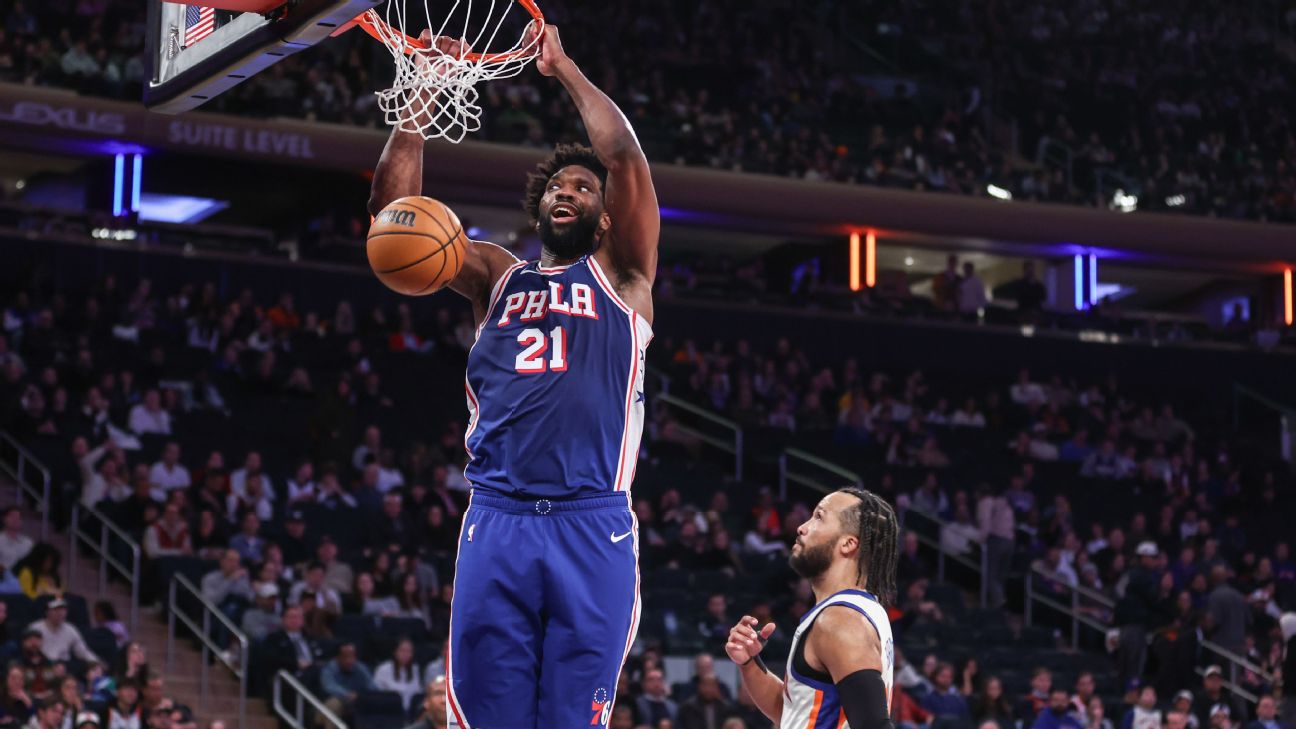 <a href="https://www.espn.com/nba/story/_/id/47498124/joel-embiid-first-dunk-season-fires-rising-sixers" target="_blank">Embiid’s 1st dunk of season fires up rising Sixers</a>