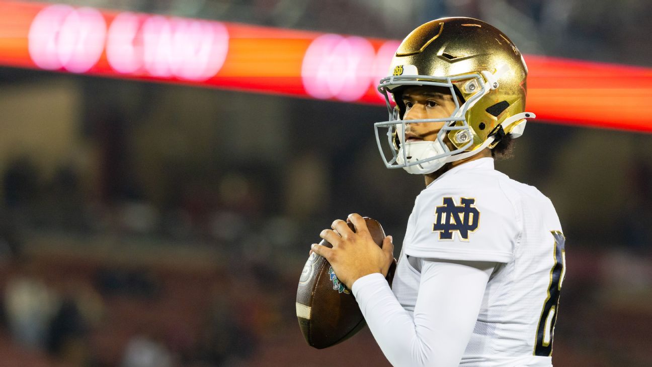 Ex-Notre Dame QB Kenny Minchey commits to Nebraska via portal - ABC7 Chicago