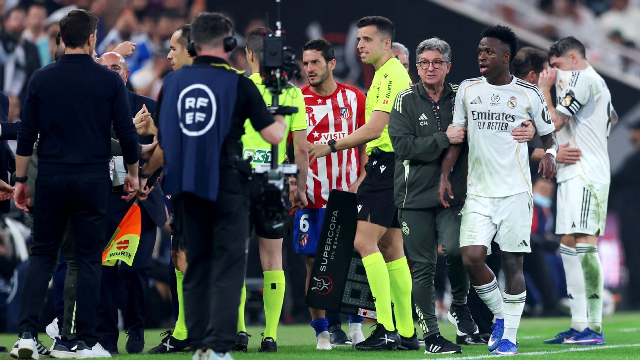 Vinícius Jr. taunts Diego Simeone after Real Madrid, Atlético clash - ESPN