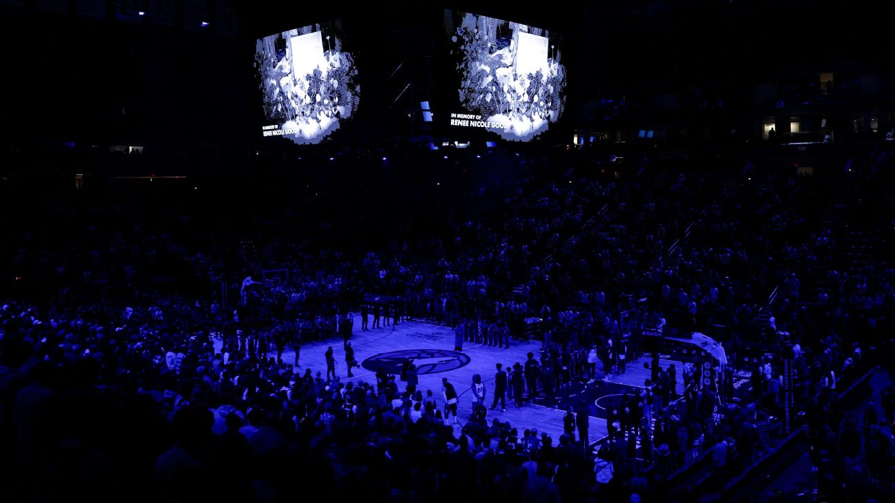 <a href="https://www.espn.com/nba/story/_/id/47555506/wolves-hold-moment-silence-woman-killed-ice-officer" target="_blank">Wolves hold moment of silence for Renee Good</a>