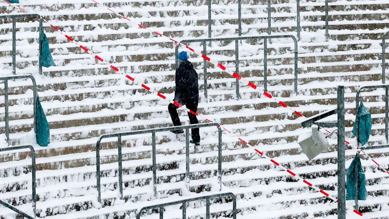 Two Bundesliga matches called off amid heavy snow in Germany - ESPN