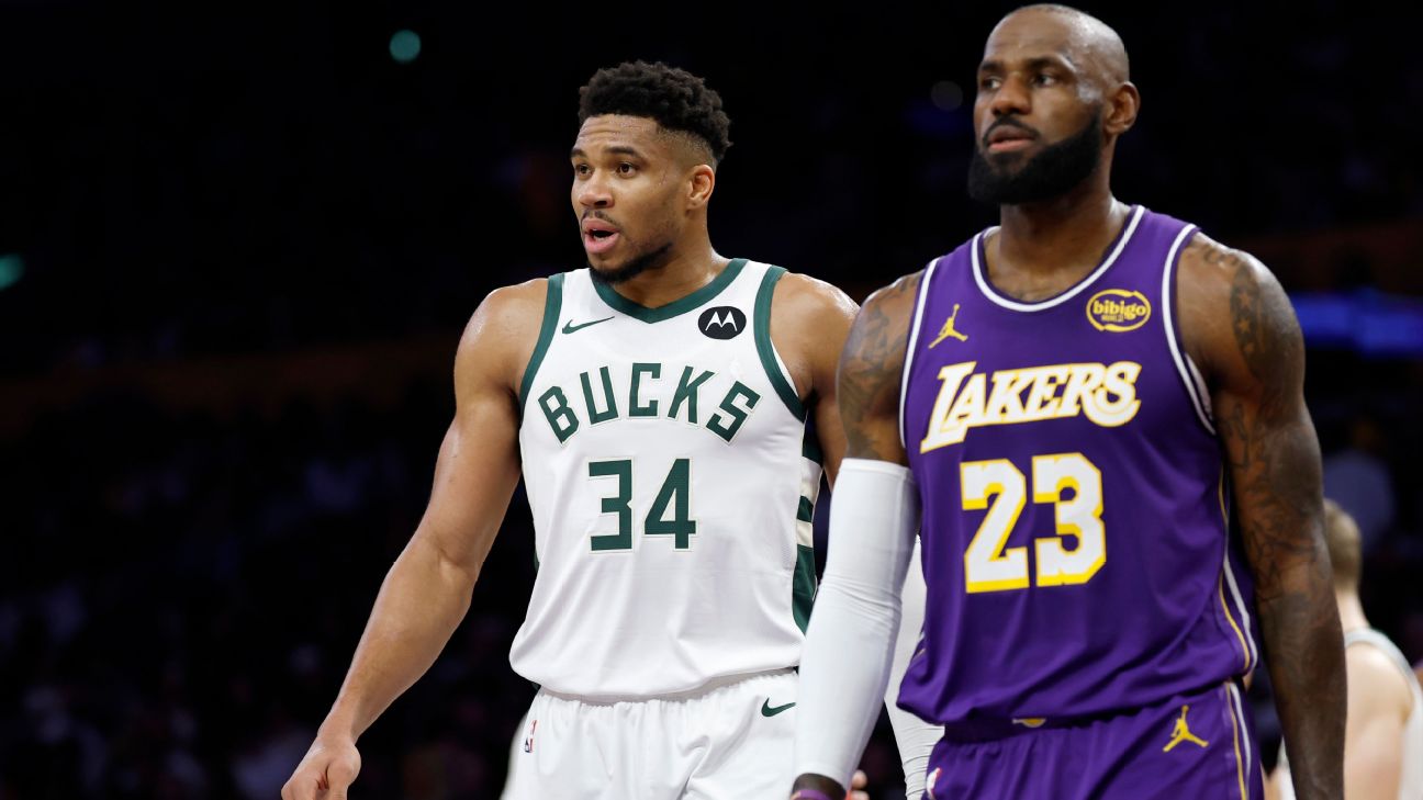 Giannis seals Bucks' win over Lakers with block, steal vs. LeBron - ABC30  Fresno