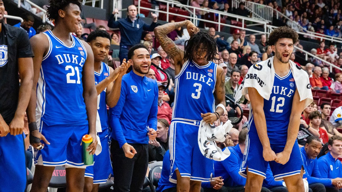 Men's: Duke is a 1-seed again
