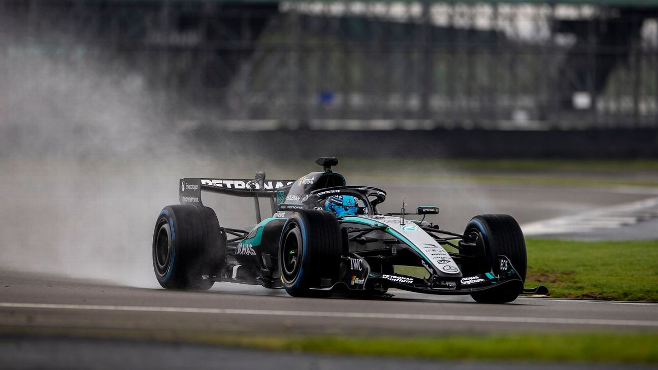 2026 F1 cars: Mercedes W17 makes track debut at Silverstone - ESPN