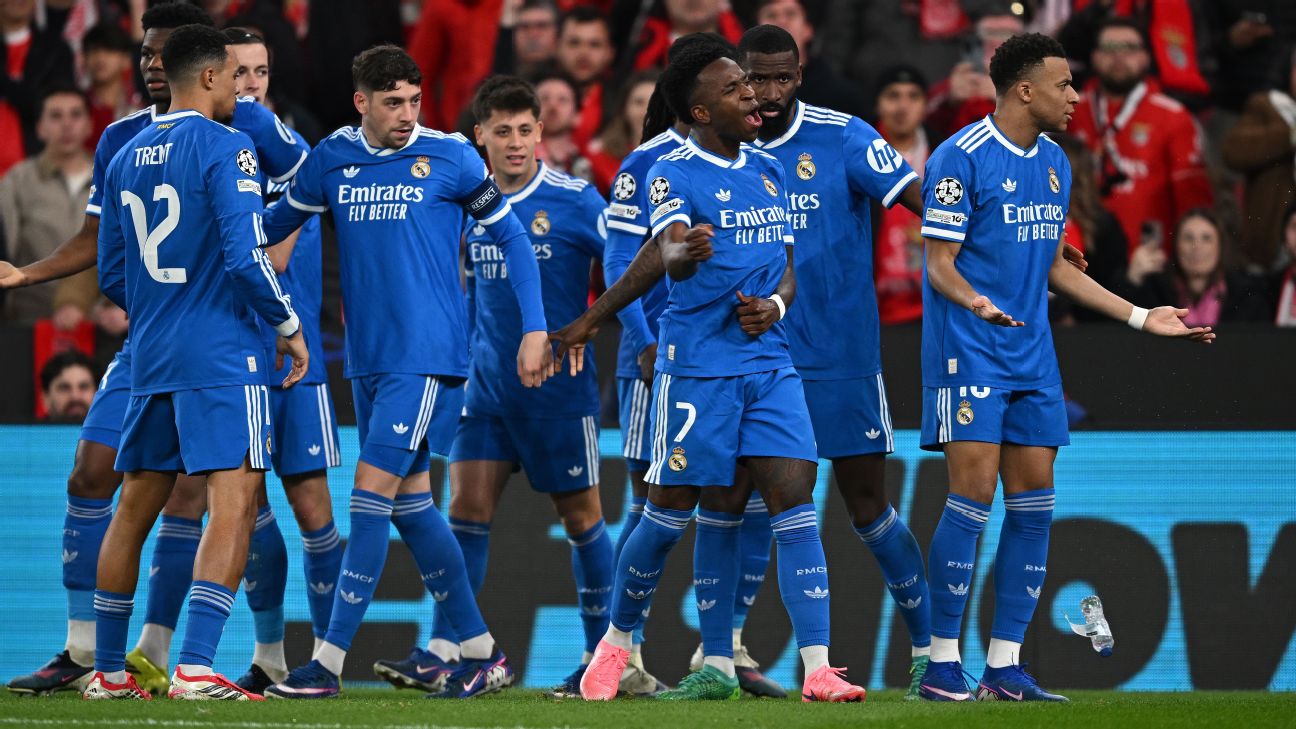De la mano de Vinicius, Real Madrid se quedó con el triunfo ante Benfica en  la ida de los playoffs de la Champions - ESPN