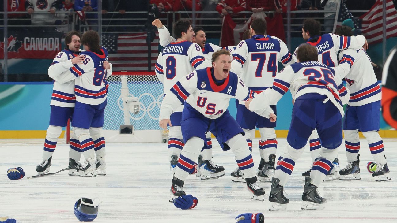U.S. wins men's hockey gold medal on Jack Hughes' overtime goal