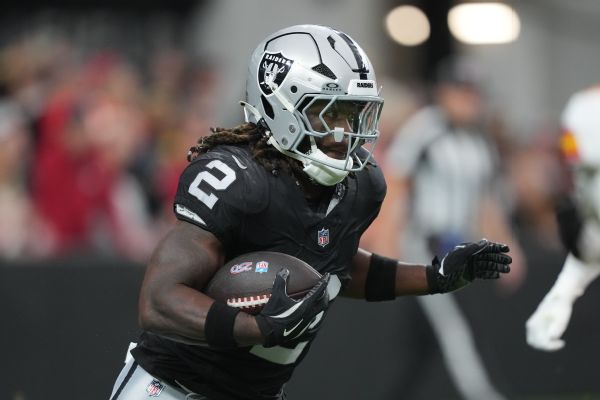 Raiders' Jeanty (ankle) feels 'really good,' excited for Dolphins