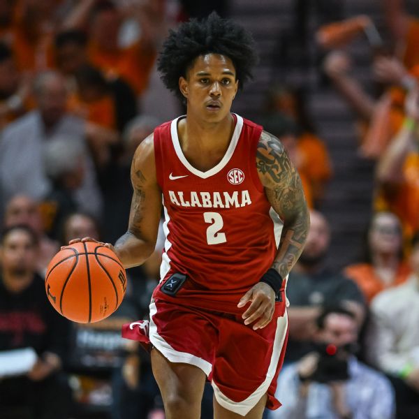 Article image accompanying Alabama's Aden Holloway begins 5-game ban following arrest on WagerUp Sports News.
