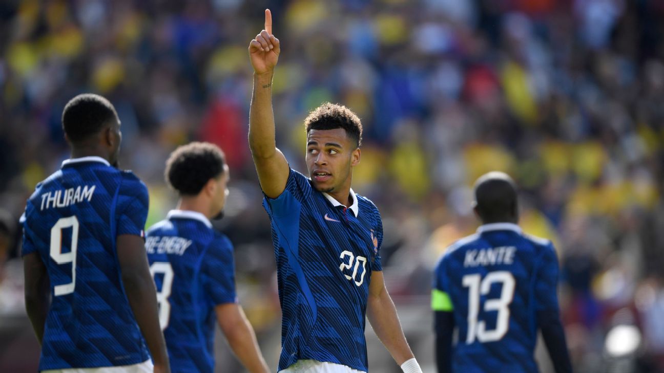 ĐT Pháp chốt 20 cầu thủ dự World Cup sau trận thắng đậm Colombia 1 Colombia 1-3 France (Mar 29, 2026) Game Analysis - ESPN