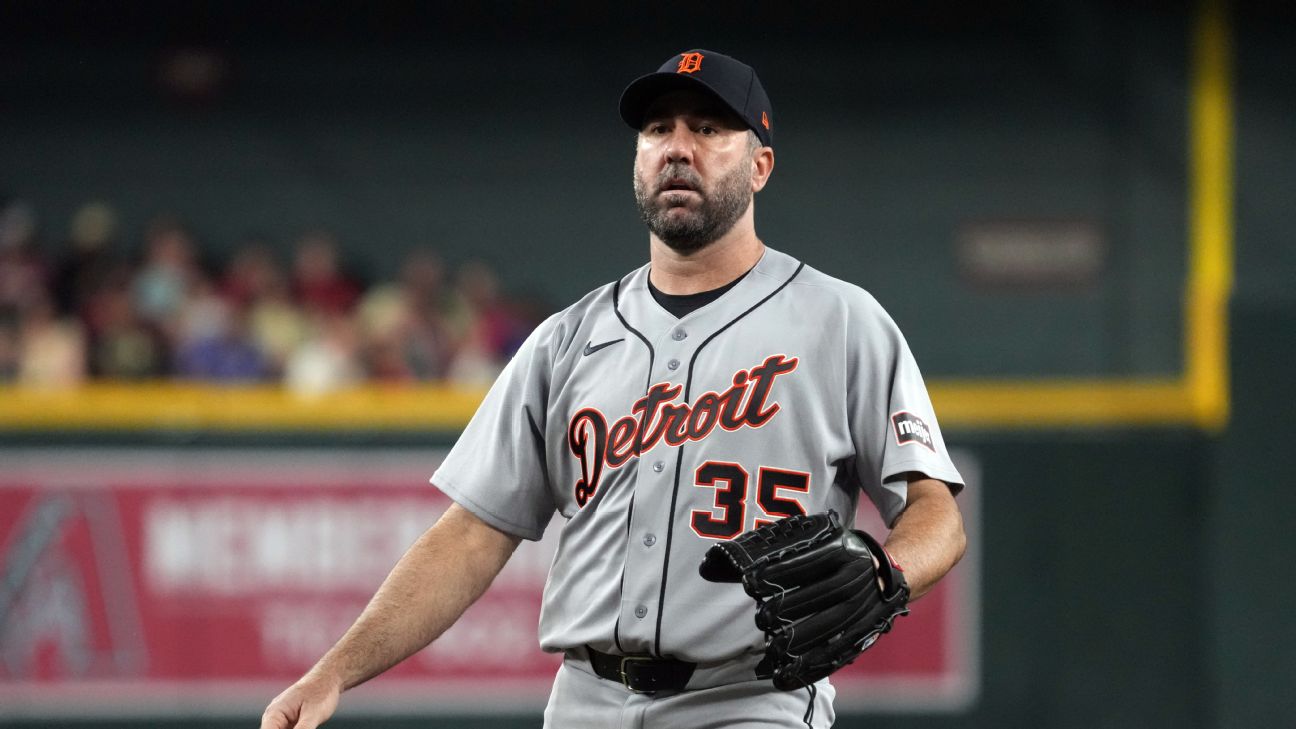 Justin Verlander Placed on 15-Day Injured List with Hip Inflammation