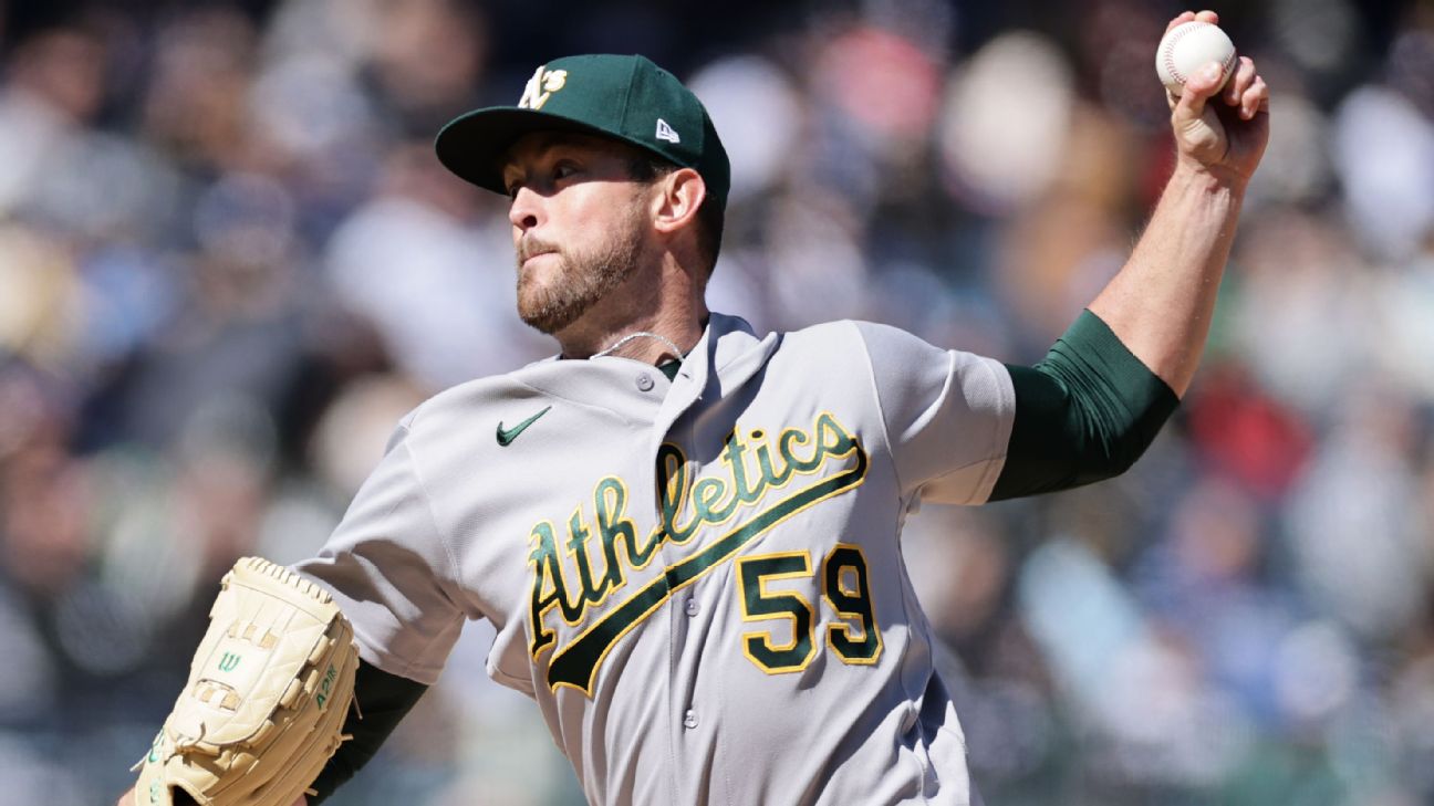Springs, A's bullpen toss 1-hitter in win vs. Yanks