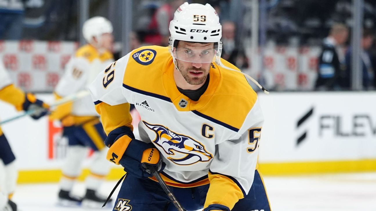 Predators' Josi (upper body) misses Utah game