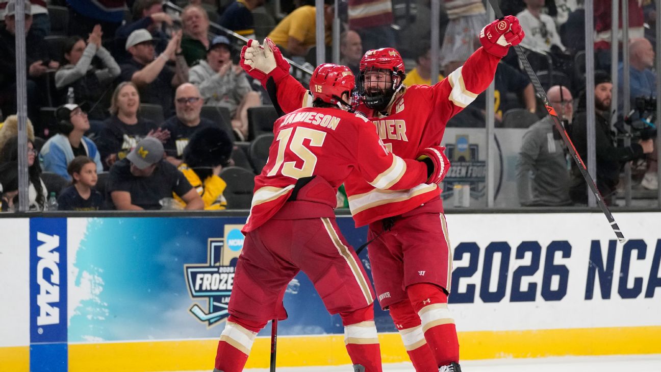 Denver wins in 2OT, gets Wisc. in Frozen Four final