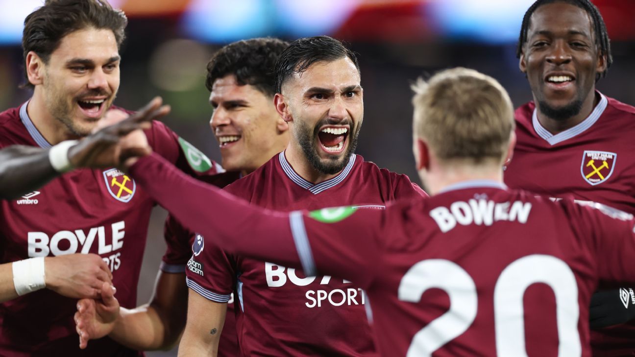 West Ham edges closer to safety as Spurs tumbles toward relegation zone