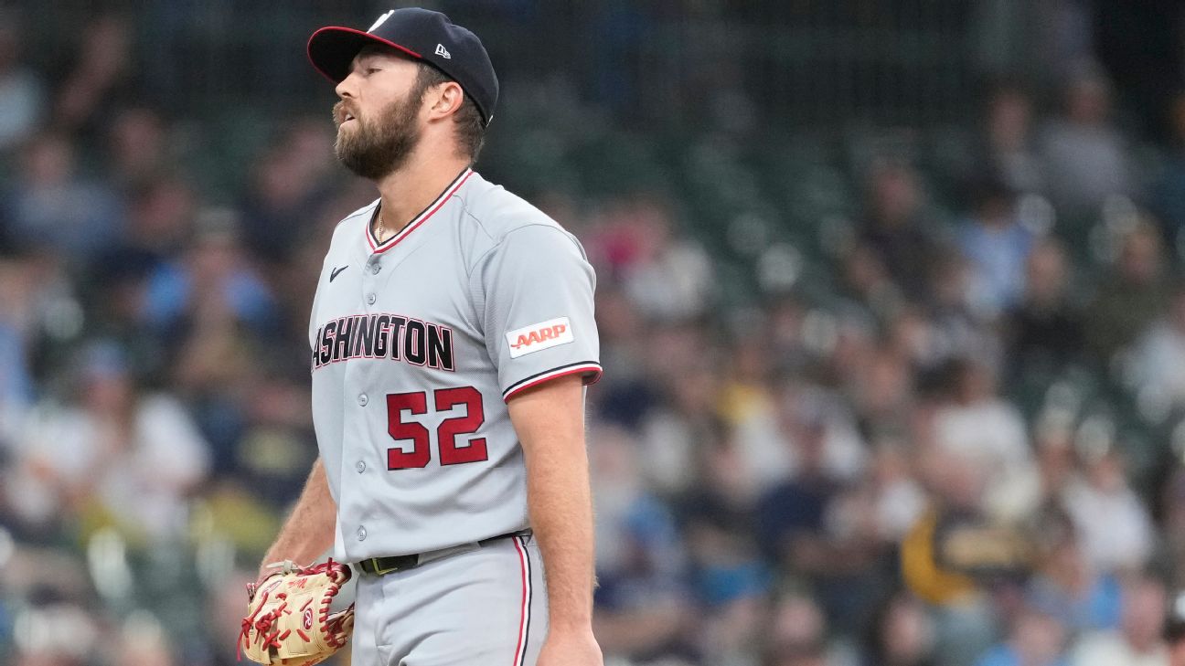 Nats reliever Waldichuk injures arm, exits early