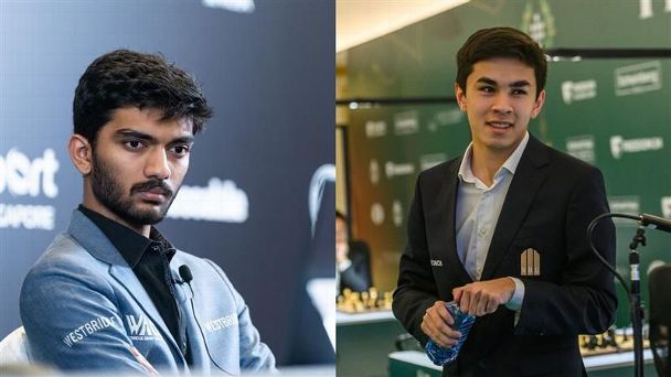 D Gukesh and Javokhir Sindarov. — Article image accompanying Geneva to host Gukesh vs. Sindarov World Chess Championship match on WagerUp Sports News. D Gukesh and Javokhir Sindarov. — Article image accompanying Geneva to host Gukesh vs. Sindarov World Chess Championship match on WagerUp Sports News.