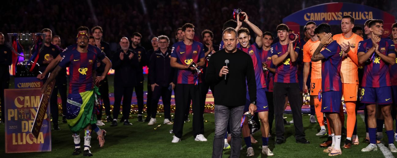 Hansi Flick mourns father on day Barcelona clinch LaLiga - ESPN
