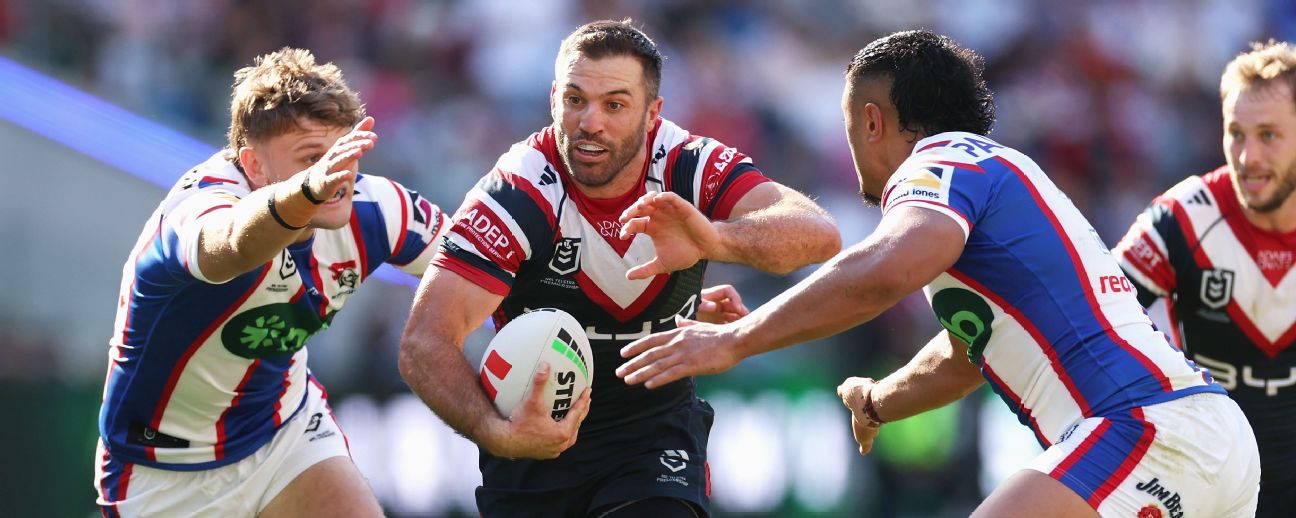 Roosters fullback James Tedesco in action against the Knights. — Article image accompanying NRL Grand Final: Teams, line-ups, tips, odds, everything you need to know for the weekend on WagerUp Sports News. Roosters fullback James Tedesco in action against the Knights. — Article image accompanying NRL Grand Final: Teams, line-ups, tips, odds, everything you need to know for the weekend on WagerUp Sports News.