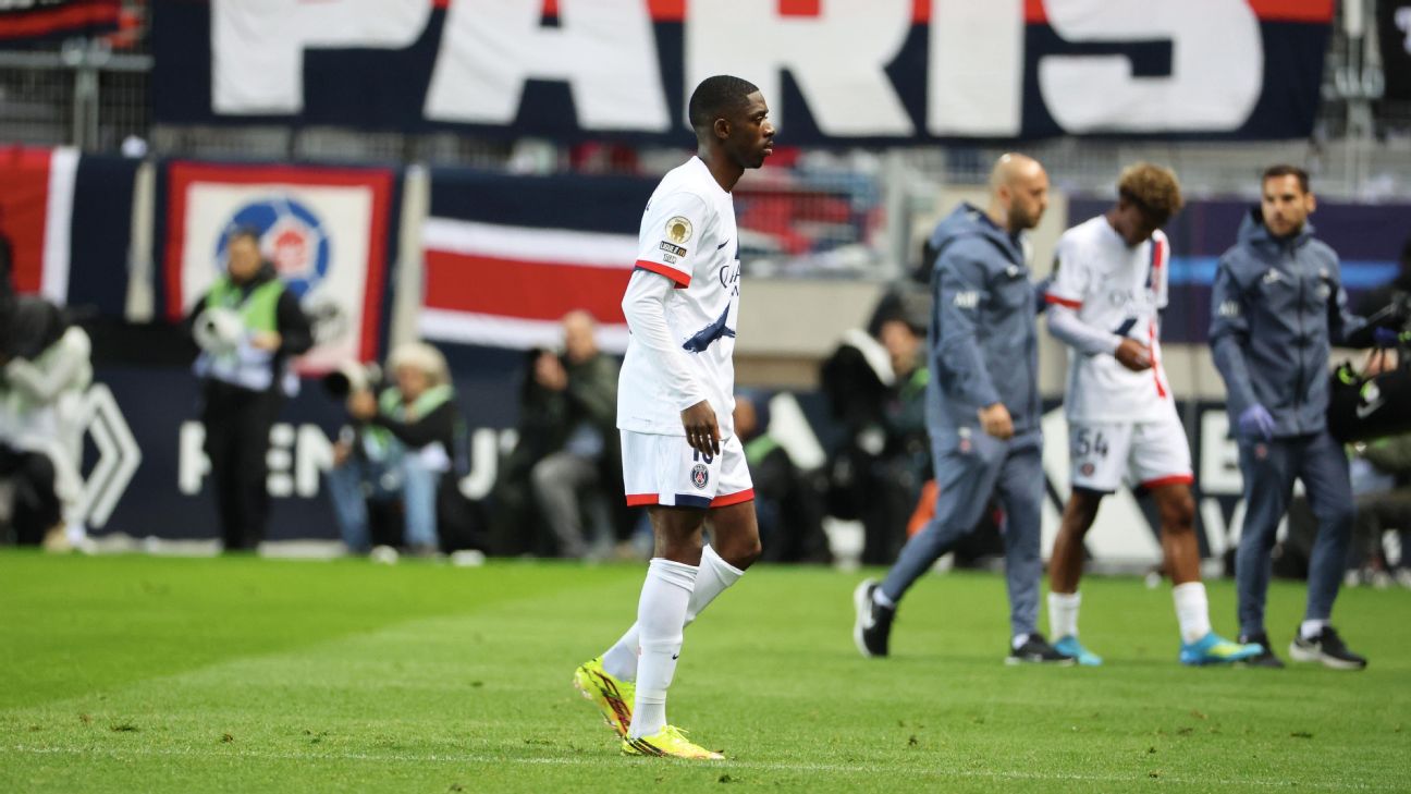 PSG forward Dembele vows to be '100% fit' for Champions League final