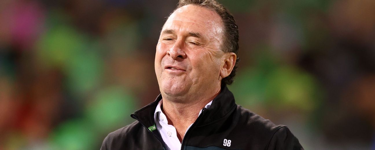 Coach Ricky Stuart reacts during the Raiders' loss to the Dolphins. — Article image accompanying Stuart addresses fiery post-game spat, prop's future on WagerUp Sports News. Coach Ricky Stuart reacts during the Raiders' loss to the Dolphins. — Article image accompanying Stuart addresses fiery post-game spat, prop's future on WagerUp Sports News.