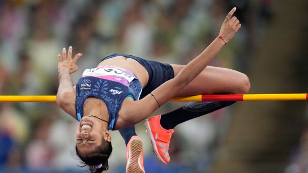 Pooja Singh in action. — Article image accompanying Pooja Singh finishes seventh in high jump final at World U20 C'ships: Indian Sports, August 10 on WagerUp Sports News.