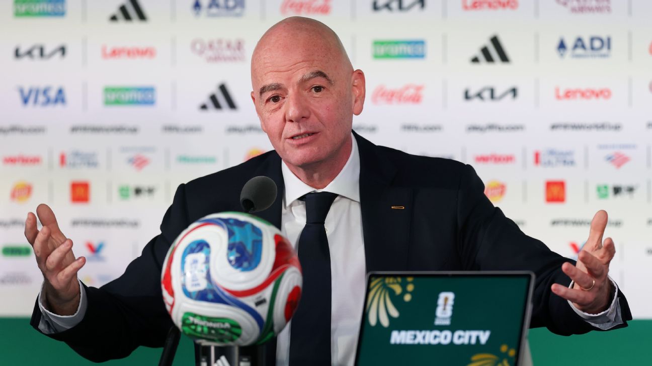 Infantino admite possibilidade de Copa do Mundo passar a ter 64 seleções em 2030: 'Toda nação deve ter a oportunidade de sonhar'
