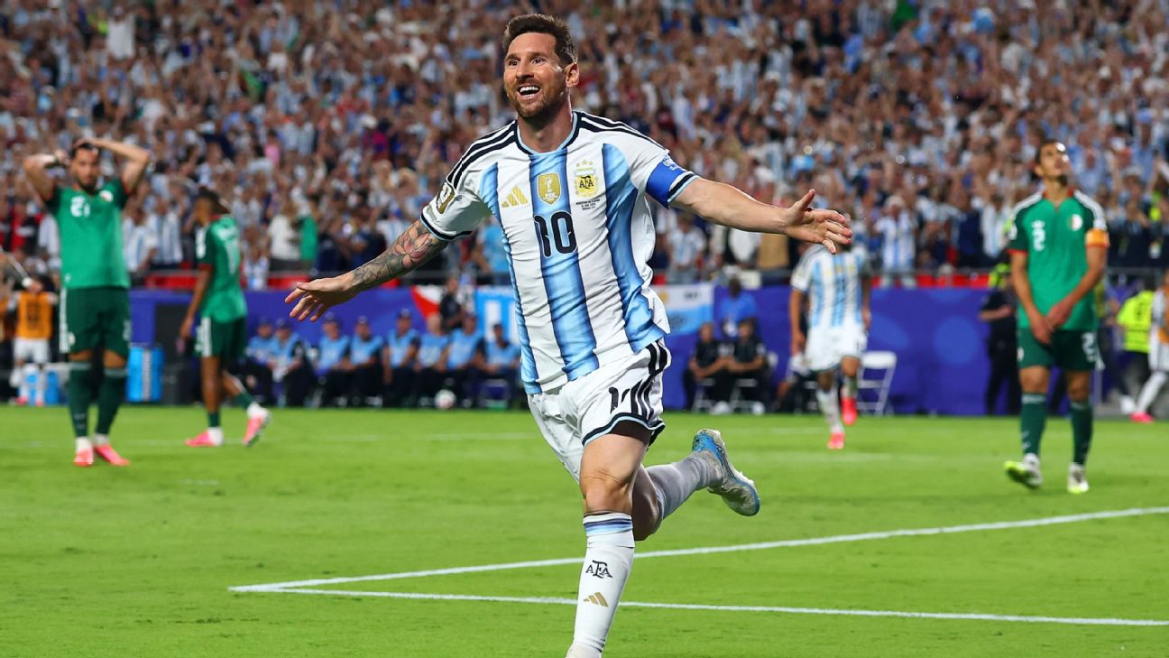 Messi nets hat-trick, ties all-time World Cup scoring mark