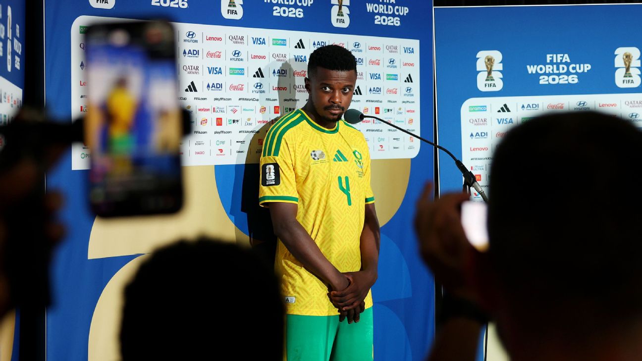 Mokoena out as South Africa draw with Czechia ahead of Korea showdown