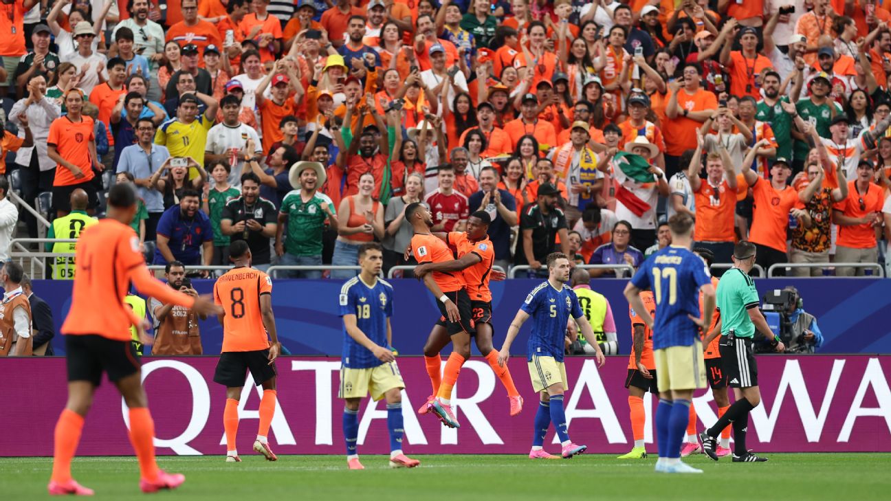 Holanda passa por cima da Suécia, vence a primeira na Copa do Mundo e assume a liderança do grupo - ESPN