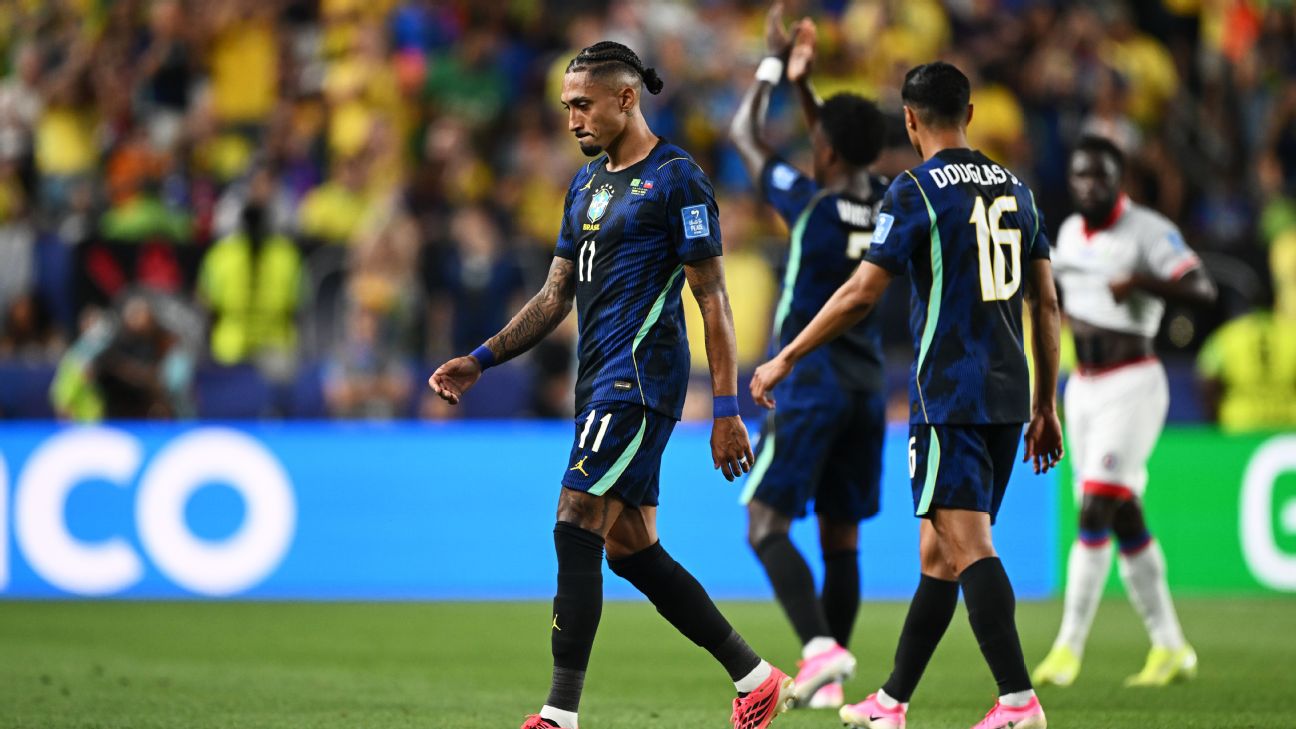 Brasil se entrena con todos sus efectivos menos Raphinha de cara al duelo con Escocia en el Mundial 2026