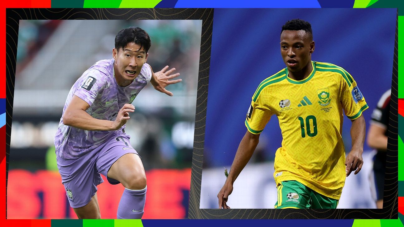 Cuándo juegan Sudáfrica vs. Corea del Sur por la tercera fecha de la fase de grupos del Mundial 2026: equipo, fecha, hora y TV en vivo