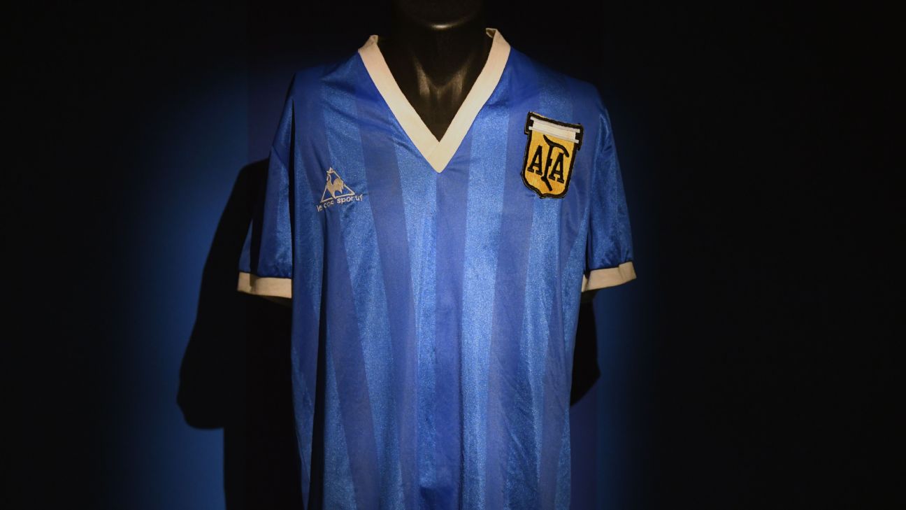 Etiqueta 'Hecho en México', prueba de la playera de Argentina en el 86