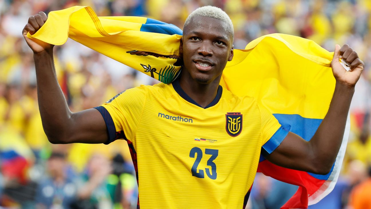 Moisés Caicedo sacó toda su jerarquía para la clasificación de Ecuador