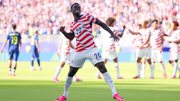 Folarin Balogun channels Michael Jackson after red card suspended