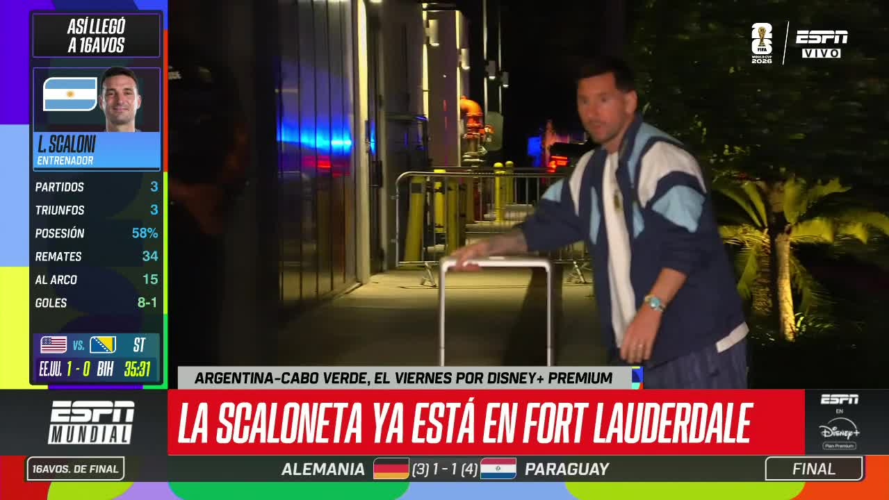 Argentina se instaló en Fort Lauderdale, a la espera de Cabo Verde