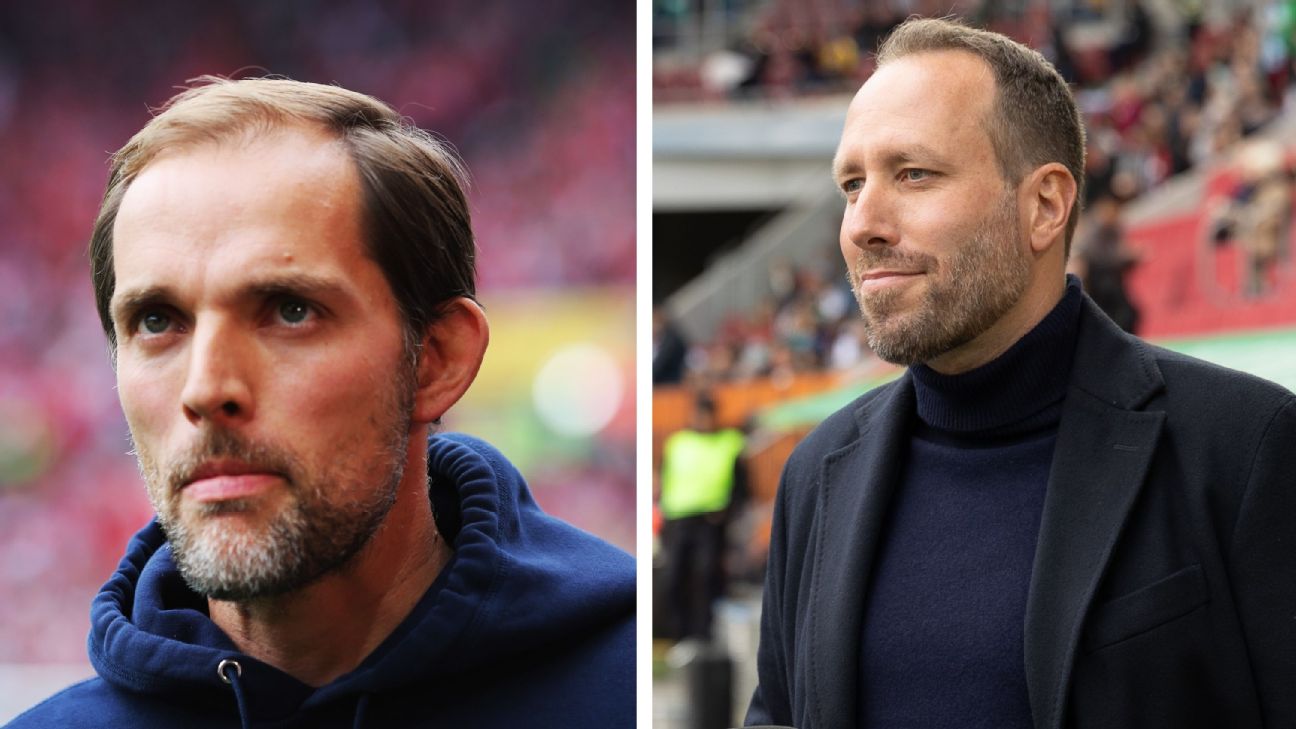 Michael Ströll (right) is Augsburg CEO but was a player under Thomas Tuchel's management.