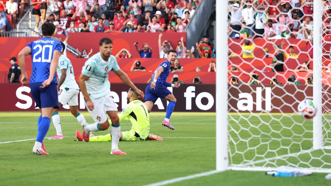 VIDEO: Apareció Perisic y festeja Croacia frente a Portugal