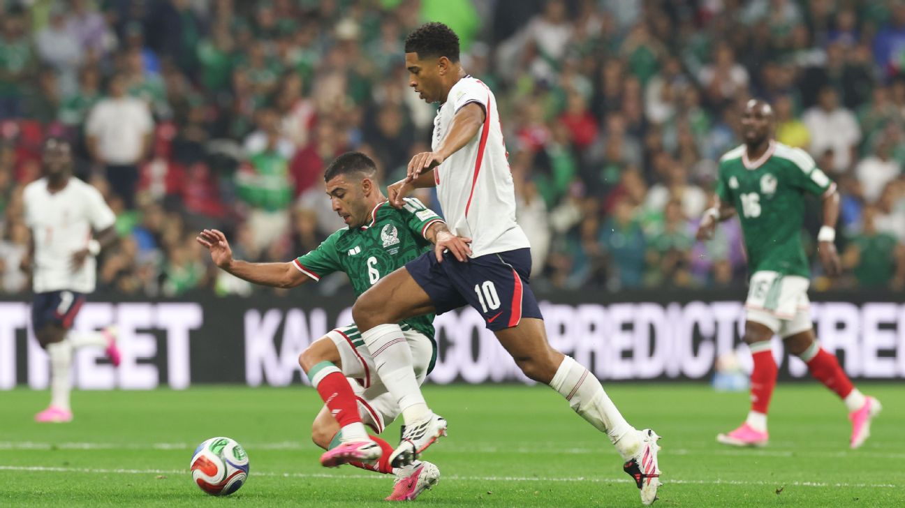 Bellingham y Pickford, las claves de Inglaterra vs México
