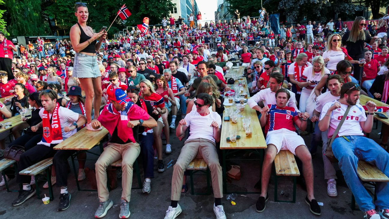 Noruega festejó mucho en Oslo el golpe a Brasil y el pasaje a cuartos de final del Mundial
