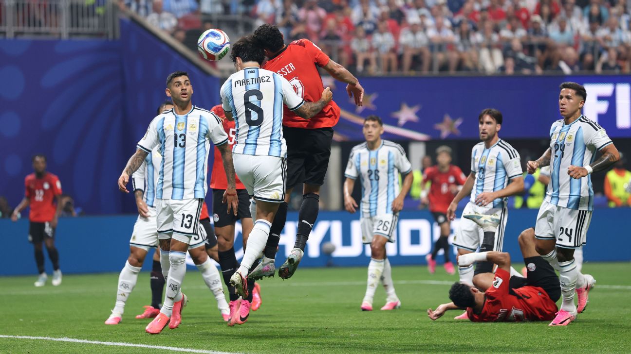 Yasser Ibrahim abrió el marcador para Egipto ante Argentina