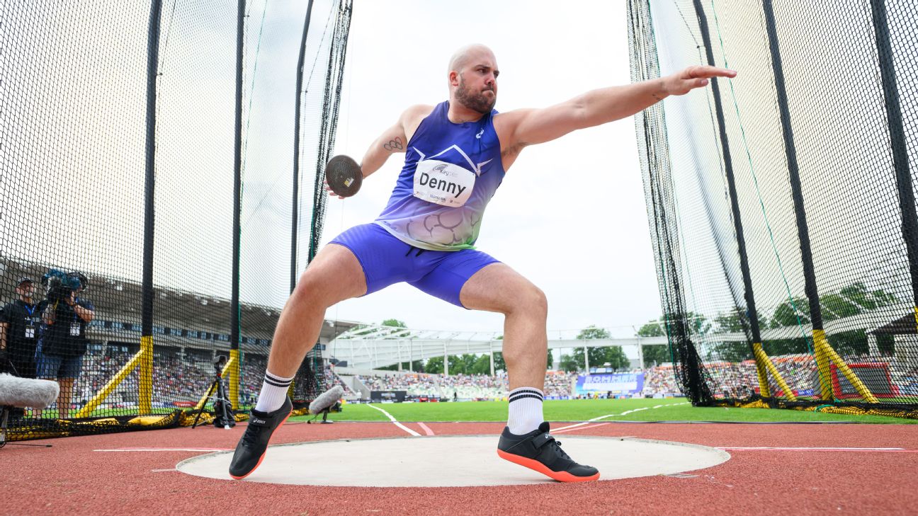 Matt Denny in action at Heinz Steyer Stadium. — Article image accompanying Jess Hull, Cameron Myers, Nina Kennedy: The Australian athletics stars to watch at the Commonwealth Games on WagerUp Sports News. Matt Denny in action at Heinz Steyer Stadium. — Article image accompanying Jess Hull, Cameron Myers, Nina Kennedy: The Australian athletics stars to watch at the Commonwealth Games on WagerUp Sports News.