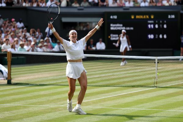 Article image accompanying Muchova ends Gauff's run at Wimbledon in semifinals on WagerUp Sports News. Article image accompanying Muchova ends Gauff's run at Wimbledon in semifinals on WagerUp Sports News.