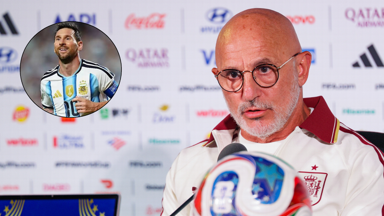 Luis de la Fuente se rindió ante Messi: "Parece que tiene 19 años, está en un nivel excepcional"